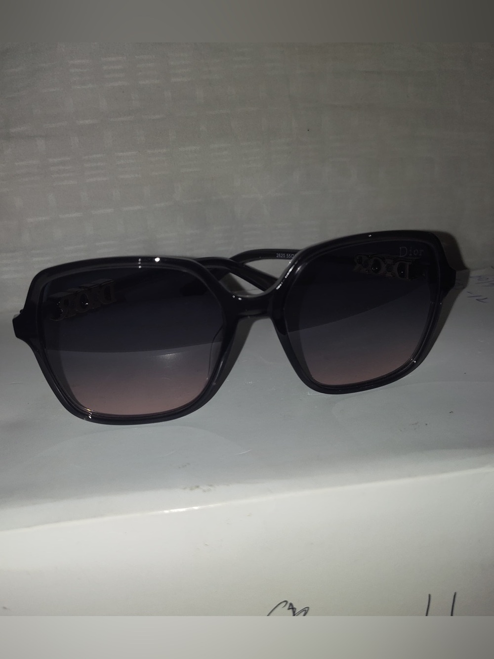 Women's Black Gradient Square Sunglasses by Dior